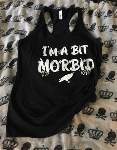 Bit morbid ￼racerback tank top