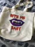 Bite me tote bag