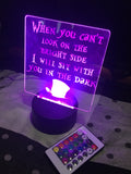 Sit with you in the dark LED light sign