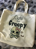 Cute but creepy tote bag