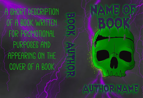 Frankenstein skull premade wrap book cover