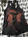 Crow bleached racerback tank top