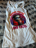 Horror movies and chill racerback tank top