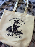 Spooky readers book club tote bag