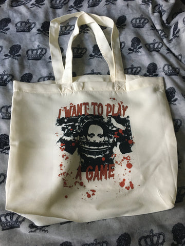 Play a game tote bag