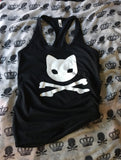 Kitty skull ￼racerback tank top