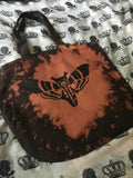 Death moth bleached tote bag