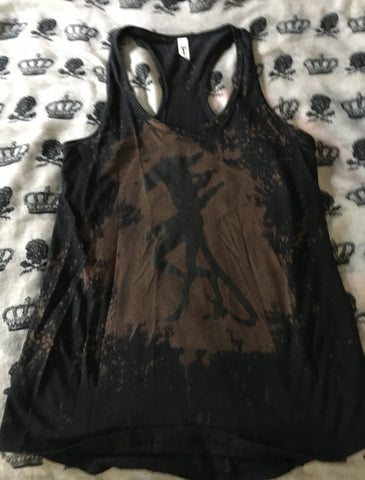 Alien bleached racerback tank top