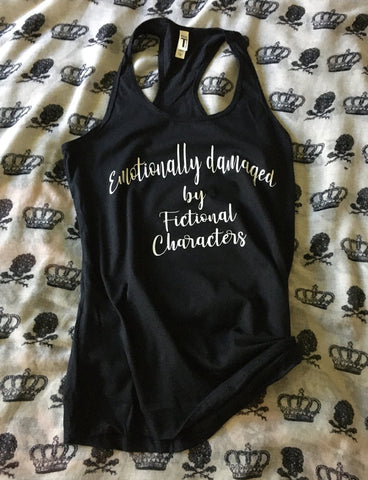 Emotionally damaged ￼racerback tank top