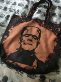 Frankenstein bleached tote bag