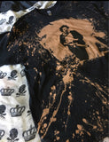 Leather face bleached shirt