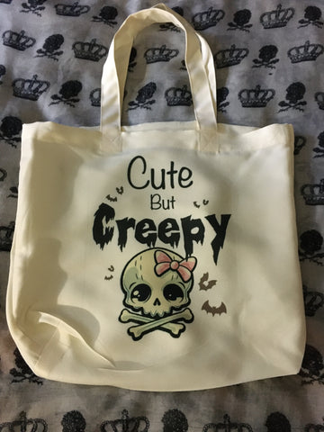 Cute but creepy tote bag