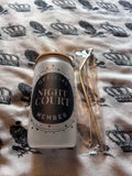 Night court member 16oz frosted glass tumbler