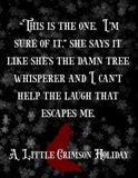 Signed copy A Little Crimson Holiday by Jennifer Carter (novella)