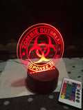 Zombie outbreak LED light sign