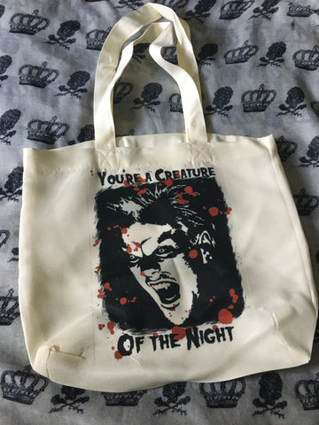 Creature of the night tote bag