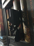 Mr. Victorian skull bookshelf silhouette acrylic