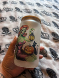 Frankenstein pinup 16oz frosted glass tumbler