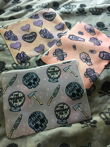 Pastel goth zipper pouch