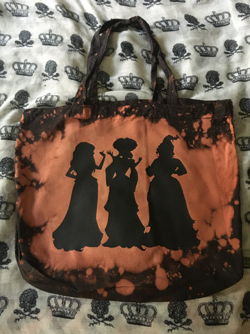 Witchy bleached tote bag