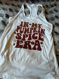 Pumpkin spice era racerback tank top