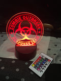 Zombie outbreak LED light sign