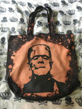 Frankenstein bleached tote bag