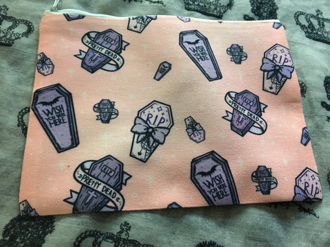 Pastel goth zipper pouch