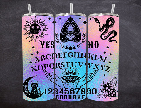 pastel Ouija board tumbler