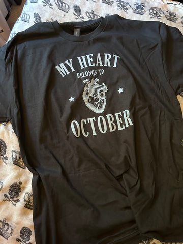 My heart belongs to October shirt