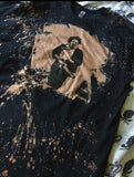 Leather face bleached shirt