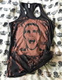 Psycho bleached racerback tank top