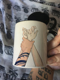 Cas and nes hands quote mug