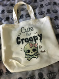 Cute but creepy tote bag