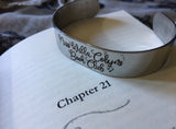 Book club stainless steel bracelet