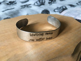 Worrying stainless steel bracelet