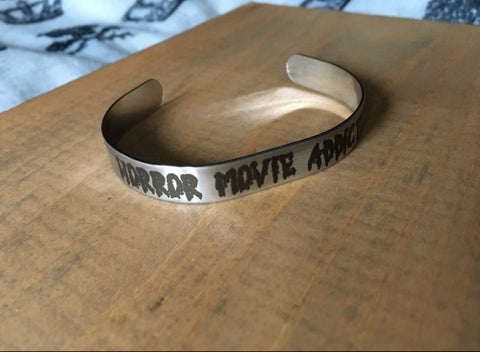 Horror movie addict stainless steel bracelet