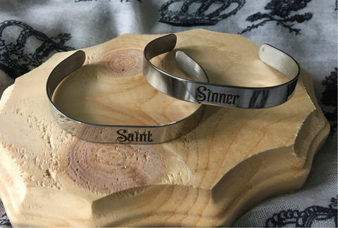 Sinner saint stainless steel bracelet