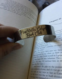 Book club stainless steel bracelet