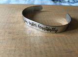 Suffer beautifully stainless steel bracelet