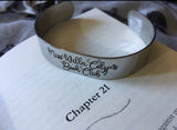 Book club stainless steel bracelet