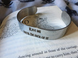 Kiss me stainless steel bracelet