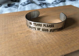 No tears please stainless steel bracelet